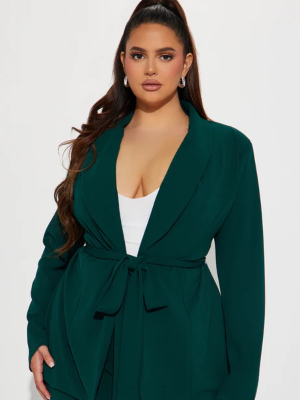 CEO Vibes Blazer Set - Hunter